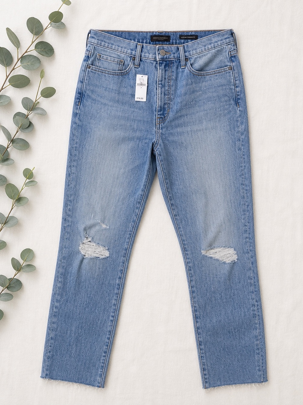 Banana-Republic Women's Ultra High Rise Slim Fit Blue Jeans Size 32